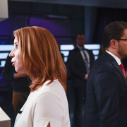 C-ledaren Annie Lööf och SD-ledaren Jimmie Åkesson 