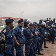 Kongolesisk polis i Kinshasa i slutet på förra året