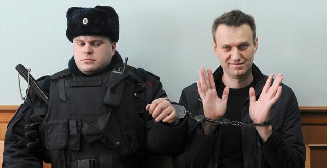Alexej Navalnyj i bojor. STR / TT NYHETSBYRÅN