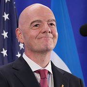 Gianni Infantino i mitten av juli.