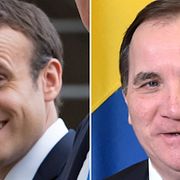 Emmanuel Macron, Stefan Löfven.
