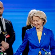 EU-kommissionens ordförande Ursula von der Leyen tillsammans med Danmarks statsminister Mette Frederiksen.