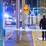 Avspärrningar efter en explosion i Malmö i natt. 