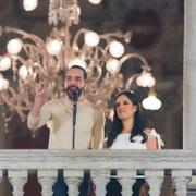 Nayib Bukele tillsammans med sin fru Gabriela Rodriguez.