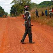 Anti-balaka-milis i april förra året.