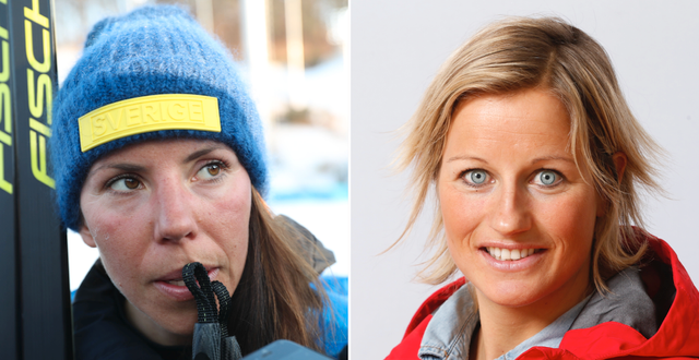 Charlotte Kalla och Vibeke Skofterud. Terje Bendiksby/NTB scanpix/TT/Andreas Hillergren/TT