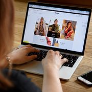 E-handelsbolaget Boozt Fashion (Boozt.com) ses på en datorskärm.