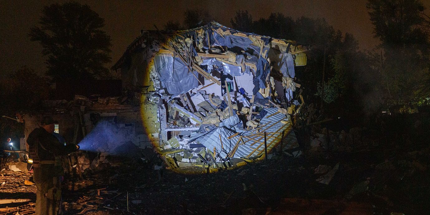 Arkivbild från en rysk attack mot Kyjiv förra veckan.