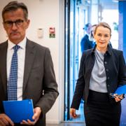 Riksbankschef Erik Thedéen och Åsa Olli Segendorf, chef för avdelningen för penningpolitik, vid senaste räntebeskedet i Malmö.