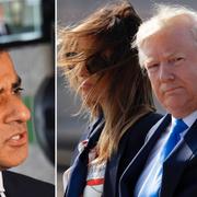 Sadig Khan samt Melania och Donald Trump.