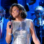 Whitney Houston under en spelning i Beverly Hills 2011, ett år före sin död.