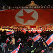 Parad i Pyongyang förra året. Jon Cho Lin / AP