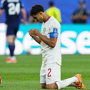 Achraf Hakimi under matchen mot Skottland. 