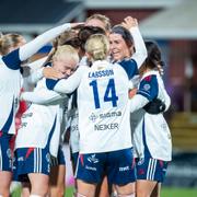 Rosengårds spelare i mötet mot Piteå IF DFF den 30 september.