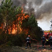 Skogsbrand i Frankrike.