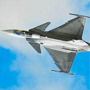 Peter Hultqvist och JAS 39 Gripen. Arkivbild.