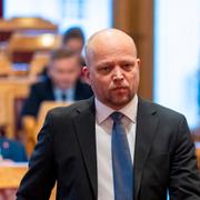 Finansministern Trygve Slagsvold Vedum i Stortinget. 