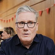 Keir Starmer på ett möte med partimedlemmar på fredagen.