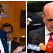 Mikael Damberg (S) och Fredrik Reinfeldt (M).