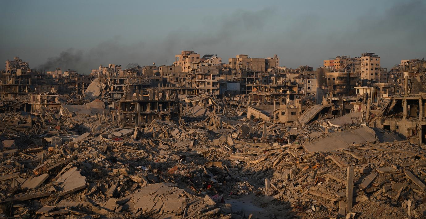 Förödelse i Gaza stad.