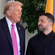 Trump och Zelenskyj i oktober. 