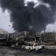 En bild från Teheran i mars efter att USA och Israel attackerat landet.
