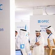 Illustrationsbild. Opecs monter på COP28 i Dubai 2023.