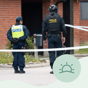Polisinsatsen i Västerås efter nattens explosion.