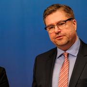 Arbetsmarknadsminister Elisabeth Svantesson och nuvarande chefen för Arbetsmiljöverket Mikael Sjöberg