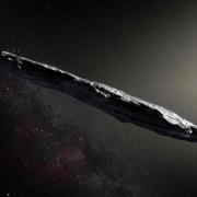 En konstnärs visualisering av asteroiden ”Oumuamua”.