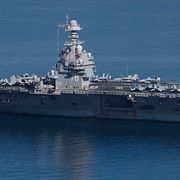 Det amerikanska krigsfartyget USS Gerald Ford.