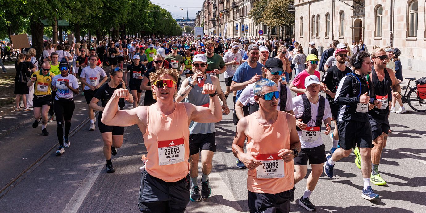 Löpare under årets Stockholm Marathon.