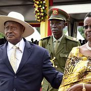 President Yoweri Museveni och hans fru Janet.