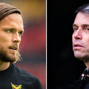 ÖFK:s lagkapten Tom Pettersson och Daniel Kindberg. 