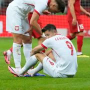 Lewandowski i matchen mot Turkiet på måndagen. 