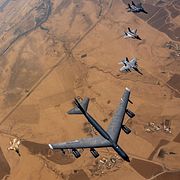 Amerikanska och israeliska stridsflygplan flyger över Israel under den gemensamma militärövningen Juniper Oak i januari 2023.