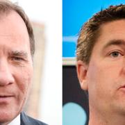 Stefan Löfven, Oscar Sjöstedt. Arkivbilder.