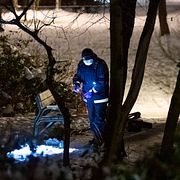 Polisen på platsen.