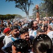 Argentinas spelare firar/ Glädje i Buenos Aires