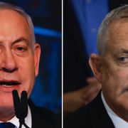 Benjamin Netanyahu och Benny Gantz.