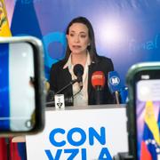 Oppositionsledaren Maria Corina Machado i Caracas, Venezuela, den 15 december 2023. 