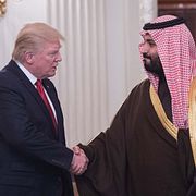Saudiarabiens vice kronprins Mohammed bin Salman och USA:s president Donald Trump. 