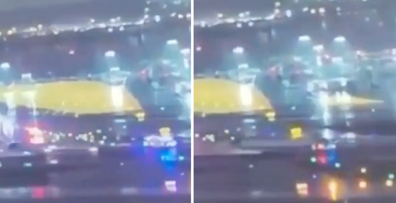 Air-Canada-planet kolliderade med en brandbil på La Guardia i New York på söndagskvällen.