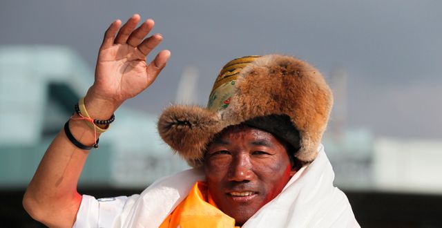 Kami Rita Sherpa när han satte rekord 2018. Niranjan Shrestha / AP