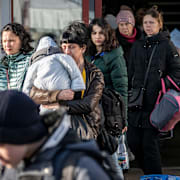 Ukrainska flyktingar i Karlskrona våren 2022.