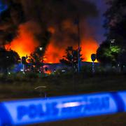 Industribrand på Gropegårdsgatan i Göteborg.