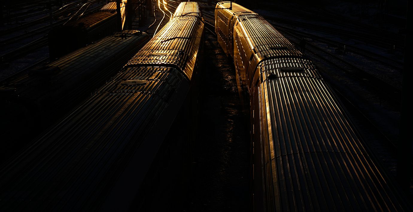 Illustrationsbild på tåg vid Kazanstationen. 