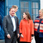 Tysklands förbundskansler Angela Merkel, Finlands statsminister Antti Rinne, Sveriges statsminister Stefan Löfven, Islands premiärminister Katrin Jakobsdottir och Norges statsminister Erna Solberg. 