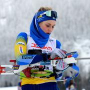 Stina Nilsson under IBU-loppet i torsdags.