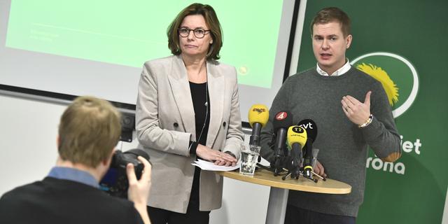 Ex-språkrören Isabella Lövin och Gustav Fridolin.  Claudio Bresciani/TT / TT NYHETSBYRÅN